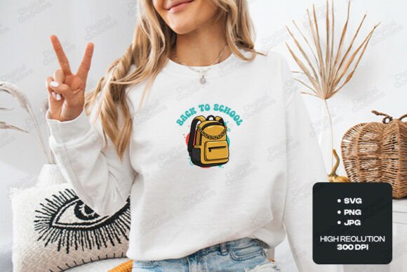 Back to School Backpack Illustration Graphics