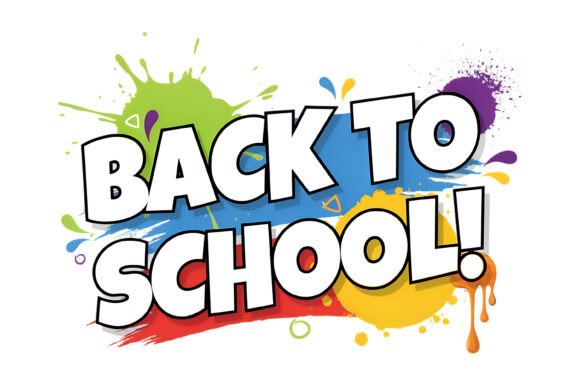 Back to School Color Splash SVG Graphics
