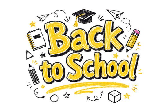 Back to School Doodle SVG Design for Graphics and T-Shirt Designs