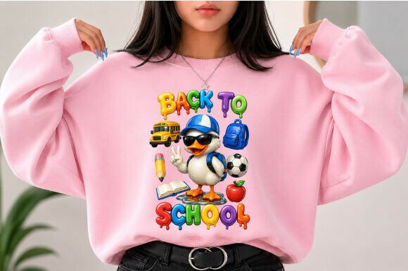 Back to School Duck PNG Graphics