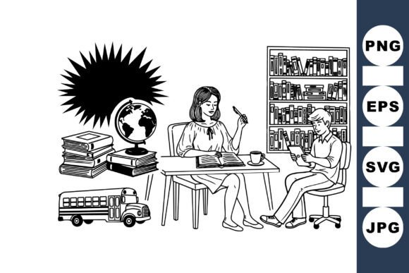 Back to School Study Clipart: Graphics and Crafts