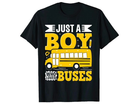 Bus Lover Boy Back to School T-Shirt