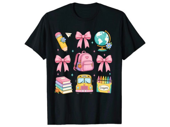 Cute Coquette Back to School T-Shirt Graphics