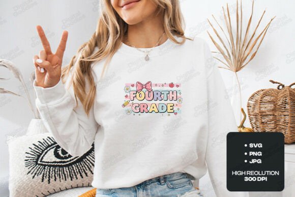 Fourth Grade Cute Back to School Design