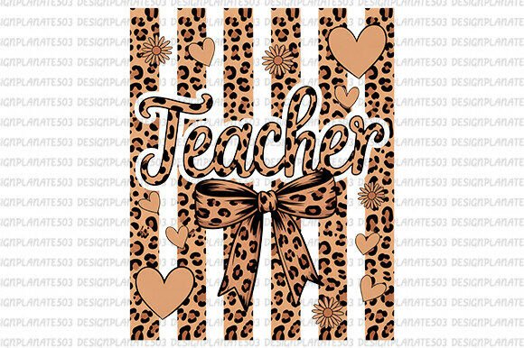 Leopard Teacher PNG, Back to School Png