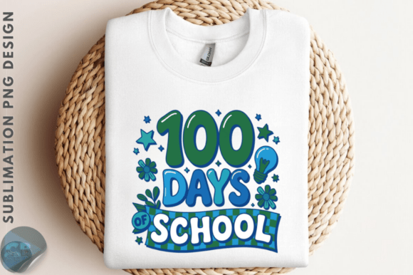 Preppy 100 Days of School PNG Design