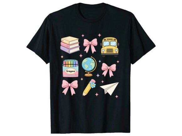 School Supplies Back to School T-Shirt Graphics Freebies